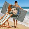 Asciugamano da Spiaggia con Stampa Billie Eilish, Asciugamano Grande Morbido ad Asciugatura Rapida per Spiaggia Campeggio Nuoto