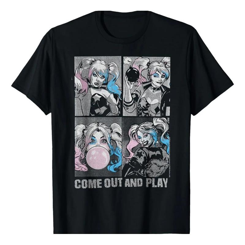 Camiseta Come Play C1 De Batman Harley Quinn De Dc Comics S