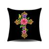 Easter Bunny Flowers Cross Multi-Element Home Festive Atmosphere Sofa Bedroom Cushion Cover