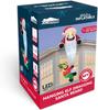Joyfy 6 FT Christmas Inflatables Outdoor Hanging Elf Dragging Santa Beard with LEDs for Xmas Decor Yard Garden Holiday Party