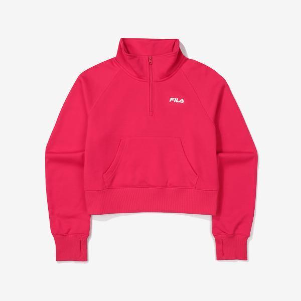 Fila Stretch Fleece Half Zip Sweatshirt Fs2pof4251f Rpk Pink/95