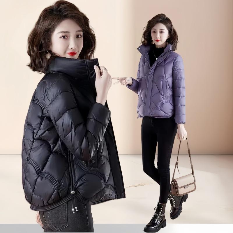 Down cotton-padded clothes women's short winter new casual warm cotton-padded clothes versatile rhombus small cotton-padded jacket