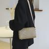 Leather women's bags autumn and winter new fashion embroidered thread shoulder messenger bag first layer cowhide pillow bag