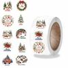 500Pcs/roll Merry Christmas Stickers Cartoon Laptop Phone Cafe Luggage Bicycle Cartoon Words Streetwear Waterproof Sticker