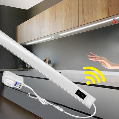Led Kitchen Light Whit Motion Sensor Smart Lamp LED Under Cabinet Lights 30/40/50cm 12V Hand Sweep Sensor Night Lamp For Bedroom Closet EU Plug