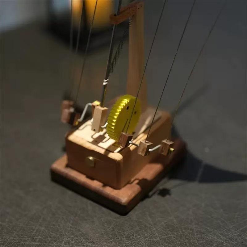 Handgefertigtes Elektrisches Bionisches Mantarochen-Ornament aus Holz, Motorisierte Schwimmfigur, Heim Wohnzimmer Arbeitszimmer Büro Schreibtischdekoration