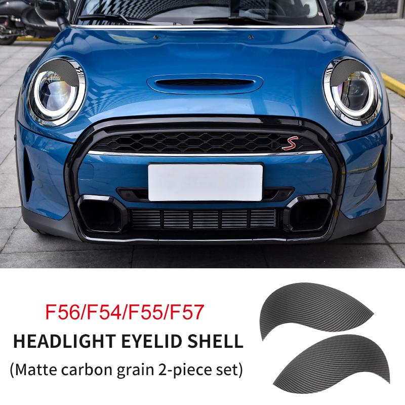 ABS Glänzend Und Matt Schwarz Farbe Wütendes Augenlid Für MINI Cooper F65 F66 F54 F55 F56 F57 R55 R56 R57 R58 R59 Auto-Scheinwerferaufkleber