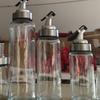 High-End Glass Oil & Vinegar Pour Bottle with Scale for Kitchen Seasoning