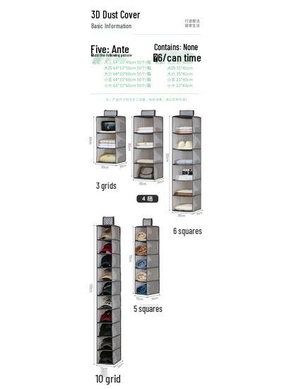 Foldable Multi-Layer Clothing & Sock Storage Hanging Bag