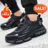 New Safety Shoes Men Anti-smash Anti-puncture Work Shoes Fashion Men Sport Shoes Security Protective Boots Men Rotating Button