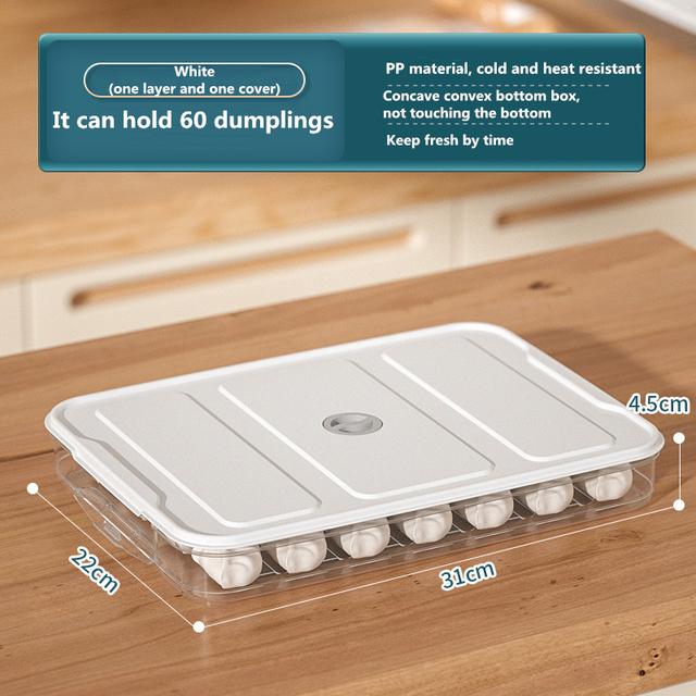 Многослойная коробка для пельменей домашняя еда коробка для заморозки яиц Wonton органайзеры для хранения свежести быстрая заморозка коробка для хранения в холодильнике 1 layer белый 1490₽