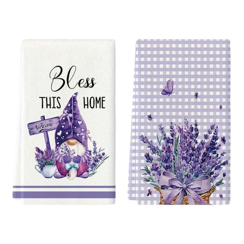 2PCS Kitchen Towels, Towel Sets, Super Absorbent Soft Cleaning Cloths, Kitchen Decoration,kitchen Essentials, Household Essentials, Cleaning Cloths