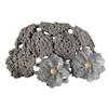 Retro Pearl Hollowed Out Knitted Hat Floral Thin Bohemian Style Beanies Korean Elegant Weave Cap Outdoor