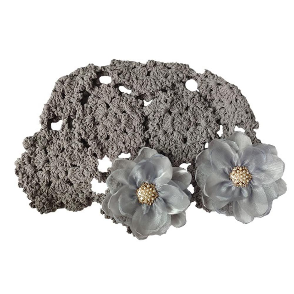 

Floral Hollowed Out Knitted Hat Elegant Bohemian Style Beanies Sweet Weave Cap Girls