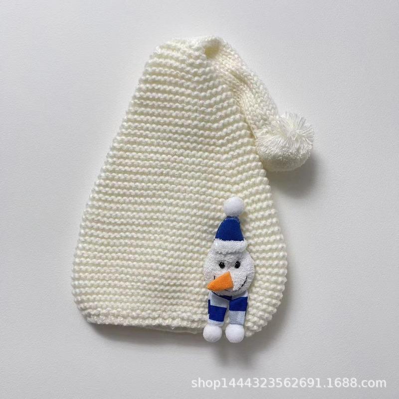 New Cute Cartoon Children's Christmas Knitted Hat Boys and Girls Warm Pullover Hat Wool Hat