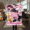 1PC Anime Series Custom Name Patterned Flannel Blanket Suitable For All Seasons For Home Decor Warmth And Comfort Gifts Holiday Present