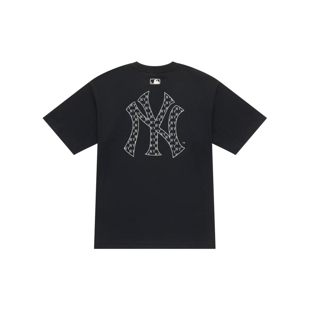 New MLB MONOGRAM Collection New York Yankees SS25 T Shirt Unisex Black 3ATSM7053-50BKS