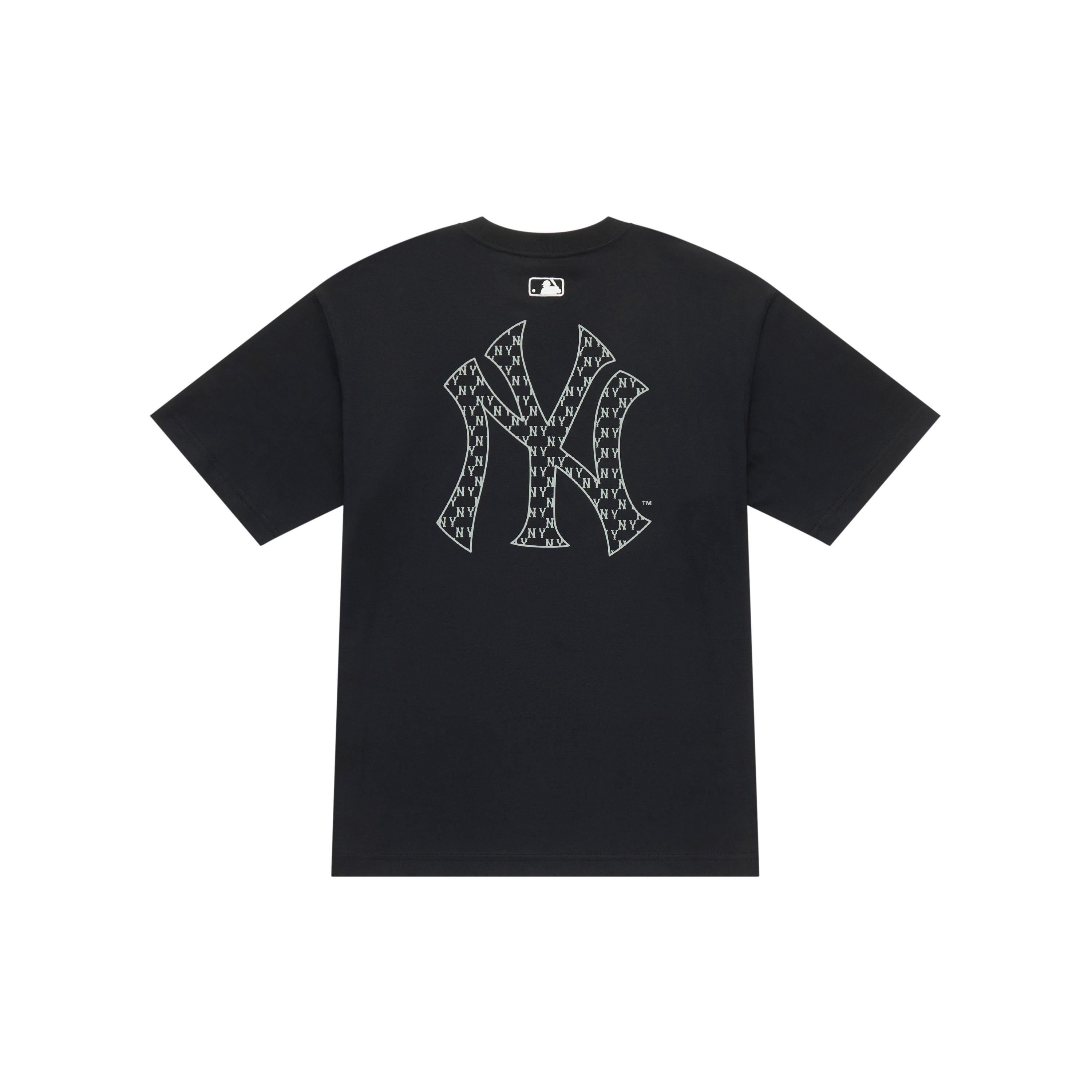 

New MLB MONOGRAM Collection New York Yankees SS25 T Shirt Unisex Black 3ATSM7053-50BKS L