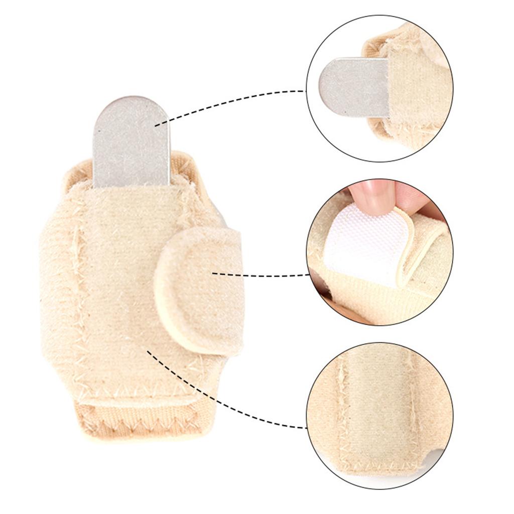 Adjustable Hammer Toe Splint with Aluminum Support Plate for Toe Alignment and Protection Soft Fabric Wrap for Foot Comfort and Correction