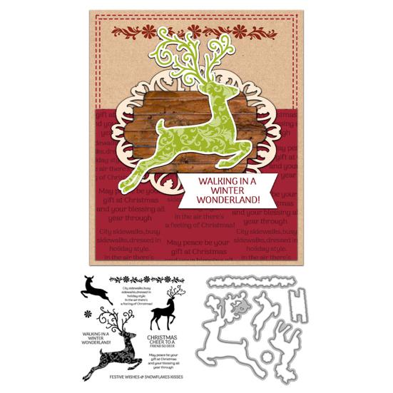 Christmas Themed Stamps And Cutting Dies Set for Card Making DIY Metal Die Cuts for Scrapbooking Invitations Holiday Cards Craft Supplies