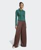 adidas Satin Wide Leg Track Pants - Brown:Cream White / Kd2541
