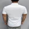 Herren-Sporthemd für den Sommer, einfarbig, Polyesterfaser, Slim Fit, kurzärmelig, Business-Casual-Mode, geeignet für den Außenbereich