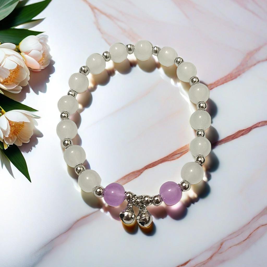 2025 Jadeite Green Jade Rabbit Bracelet: High-End Chinese Style, Year of the Snake, Elegant Women's Niche Beaded Design