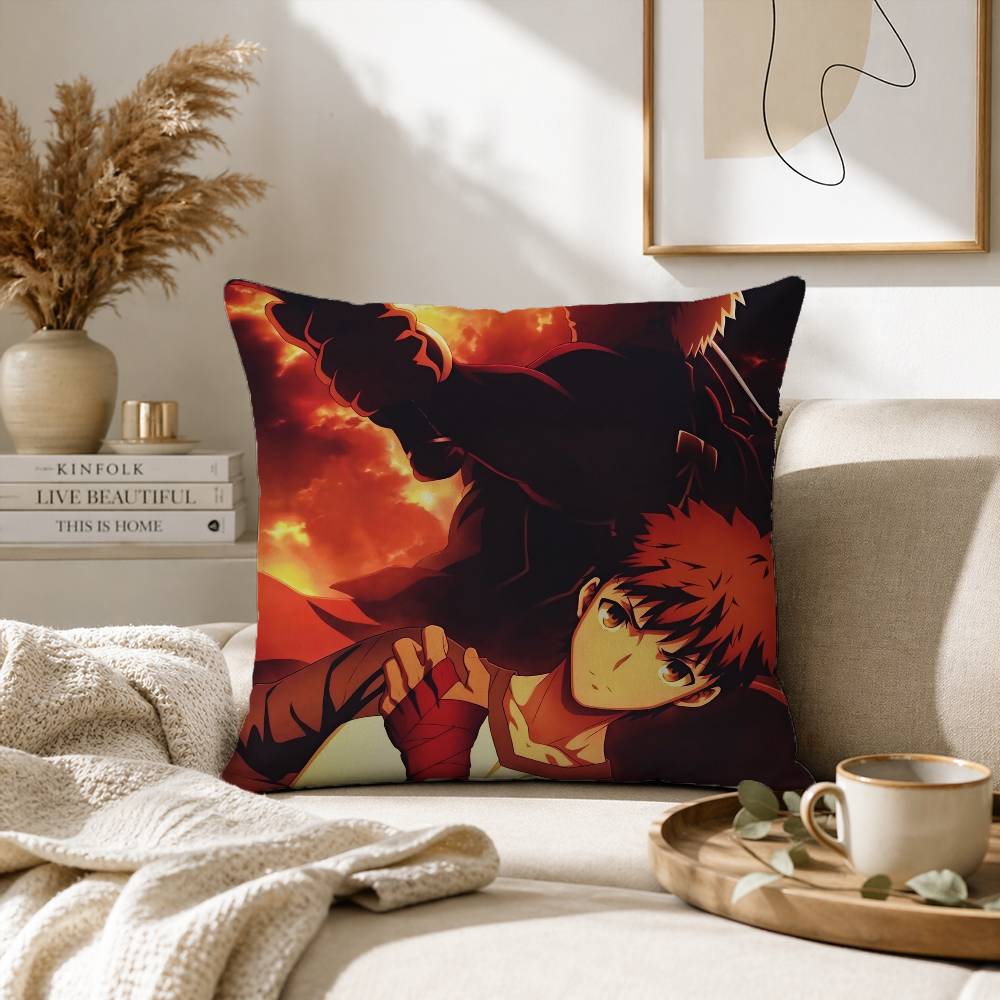 A-Anime Fate Emiya Shirou Pillow Case for Sofa Living Room Home office Decor Protective Cover