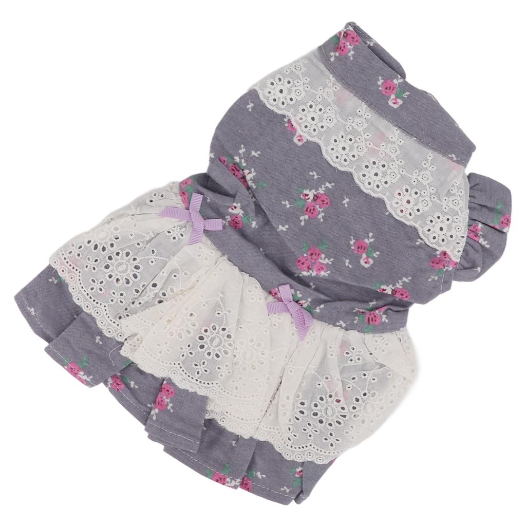 Dog Floral Dress Comfortable Breathable Pet Summer Dress for Puppy Kitten Small PetS