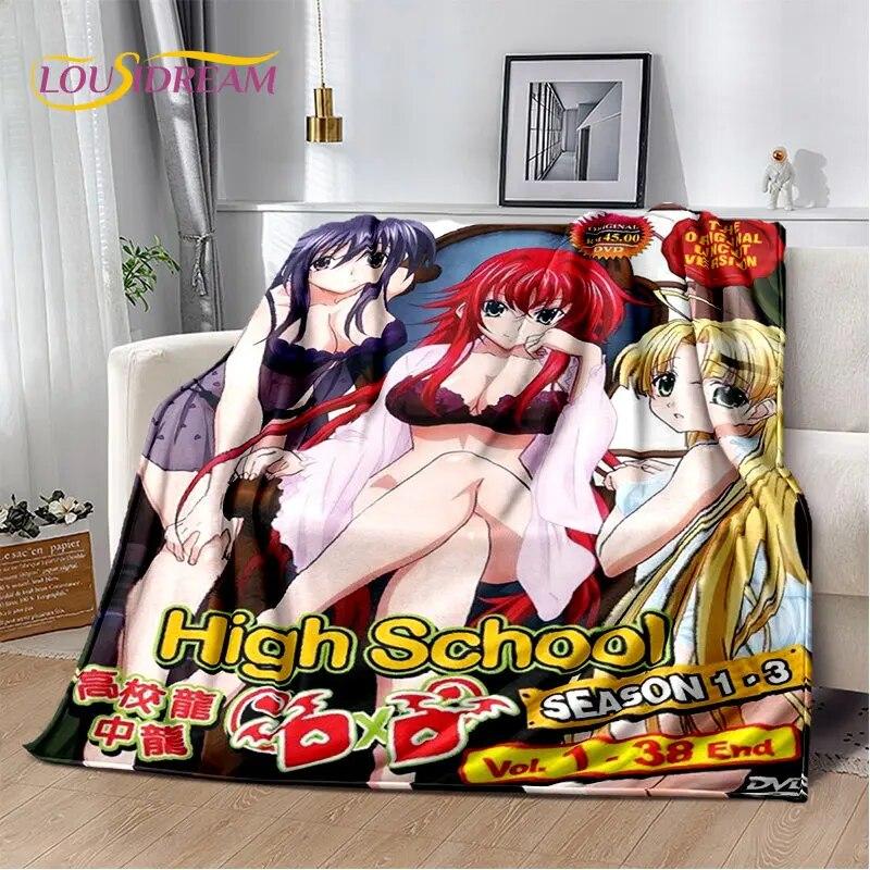 Anime High School D×D Sexy Girl Soft Plush Blanket,Flannel Blanket Throw Blanket for Living Room Bedroom Bed Sofa Picnic Cover