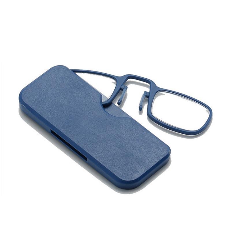 Stick On Phone Mini Clip Nose Bridge Reading Eyeglasses Ultra Thin Reading Glasses +10 +30Portable Presbyopic Eyewear With Case +1.0 +3.0