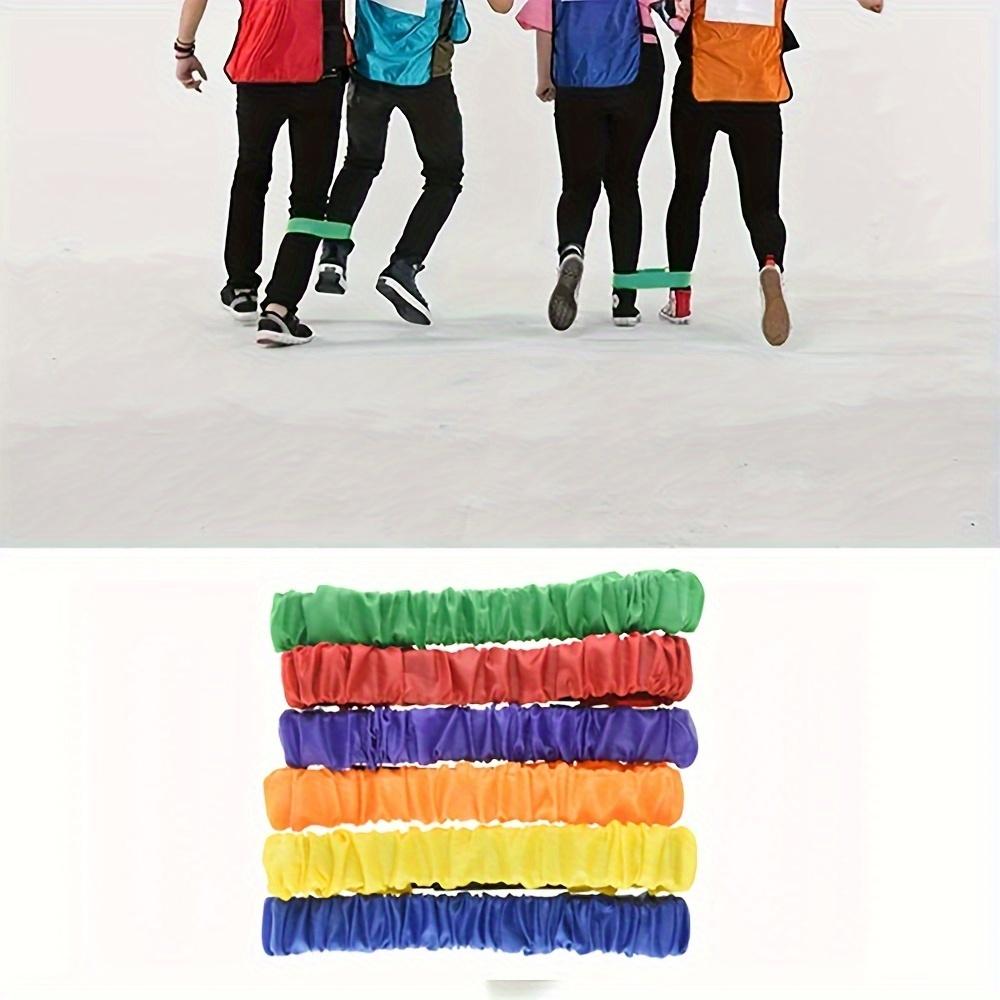 Colorful Elastic Leg Straps, Suitable for Team Games And Outdoor Entertainment - Adjustable Running Straps, Suitable for Parties