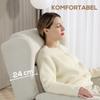 Recliner, Adjustable Upholstered Chair with Footrest, Reclines 160 degrees, Linen Look, Quick Assembly, Beige