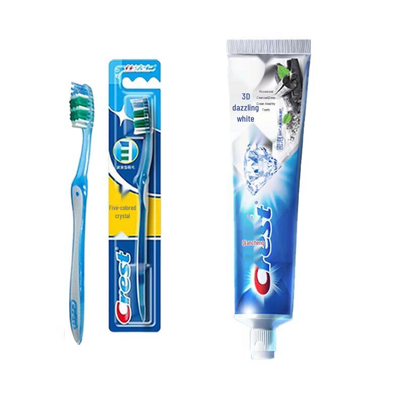 Crest Soft Bristle Toothbrush & 3D White Toothpaste Set