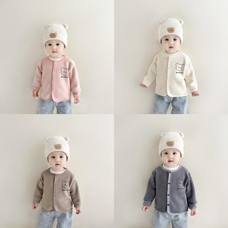 Baby Herbst/Winter Korallenfleece Jacke - Warmer, Verdickter Cardigan für Säuglinge & Kleinkinder, Jungen & Mädchen.