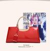 European & American Glossy Patent Leather Handbag: Women's Shoulder, Crossbody, Wedding, Bridal, Banquet Bag.
