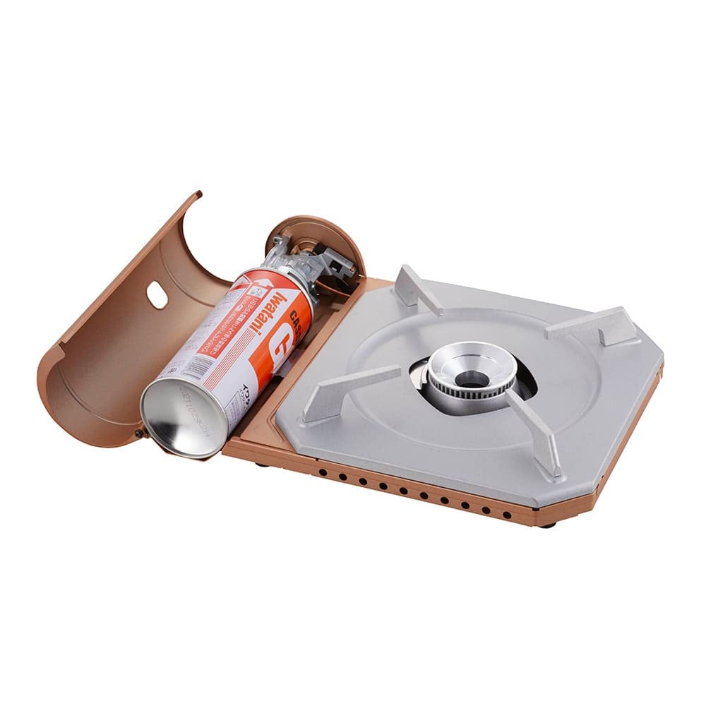 Iwatani Cassette Stove Tatsujin Slim Plus Metallic Coral Disaster Prevention (CB-TS-PLS) -