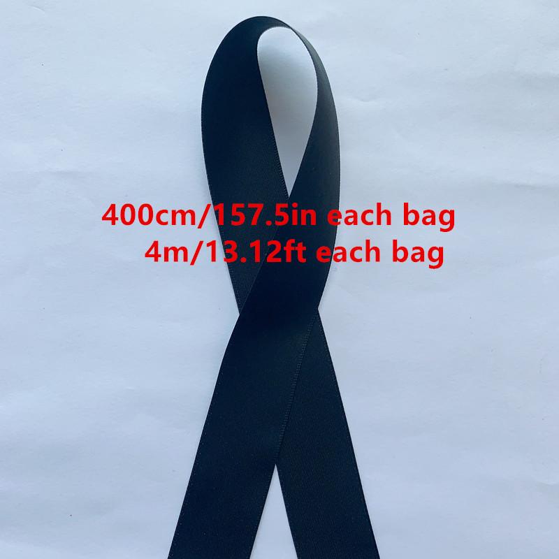 4m/13.12ft Each Bag Wide 2.5cm/0.98in Double Face Satin Ribbons Handmade DIY Sewing Trim Craft Webbing Clothing Hair Gift Wrapping Tie Home Festival
