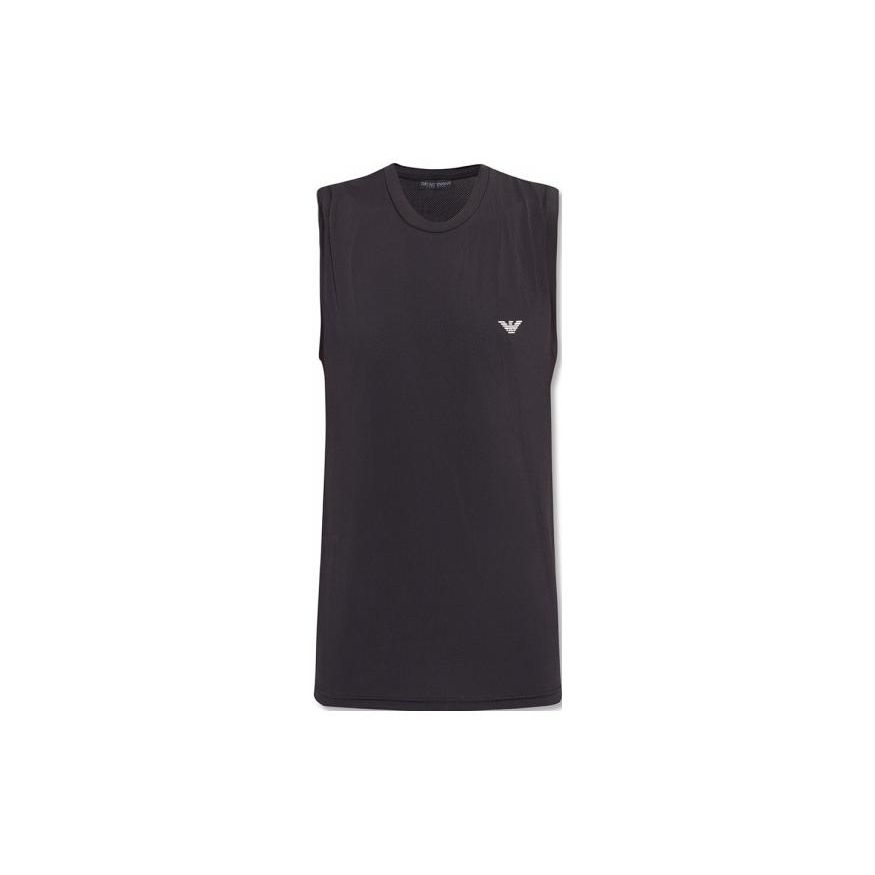 Emporio Armani Ss22 Solid Logo Print Slim Fit Tank Top Men tops Black 111234-2R537-00020 M