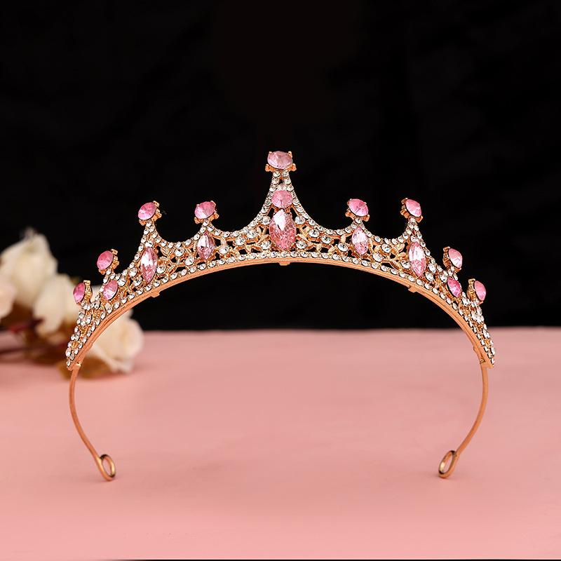 Black Baroque Crown Tiara Bride Eighteen Female Bar Mitzvah Birthday Princess Crown