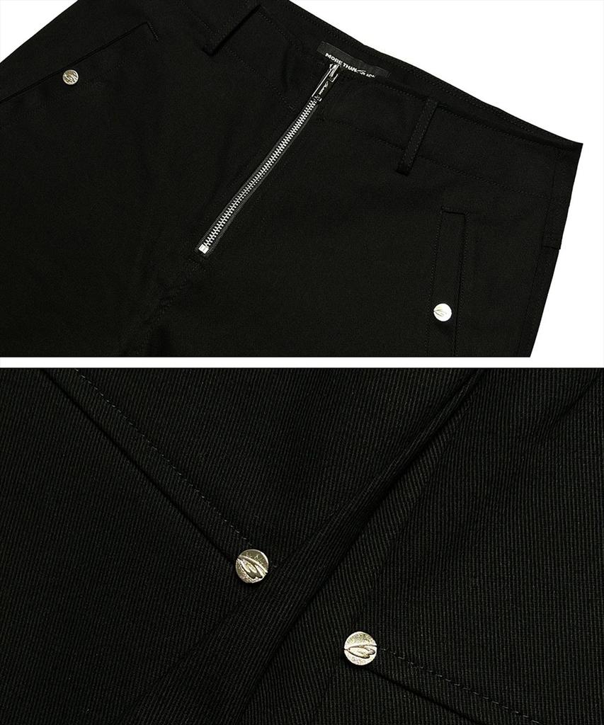 MORE THAN BLACK Rivet Pouch Pants
