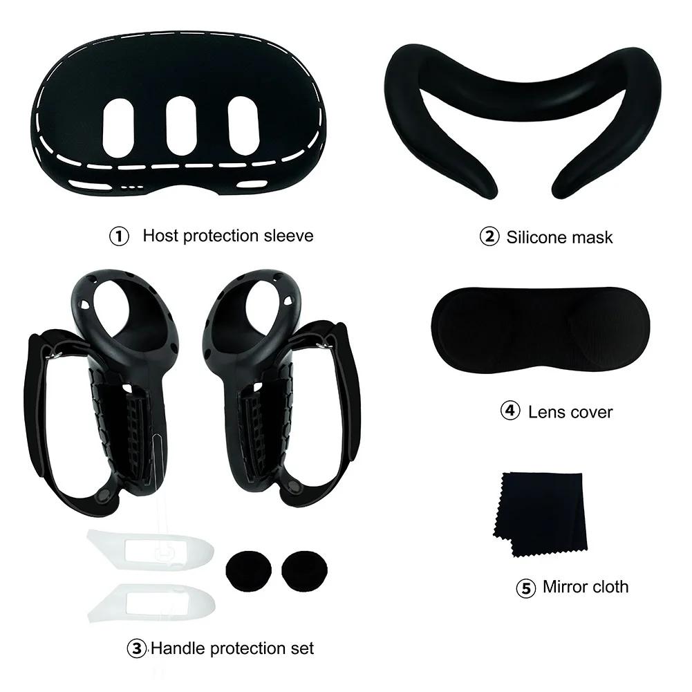 Silicone Protective Cover For Meta Quest 3 Replacement Nose Pad Mask Case VR Glasses Grip Housing For Meta Quest 3 Accessories