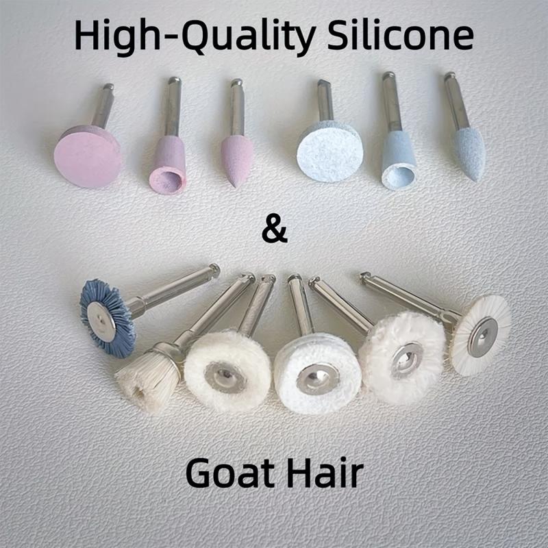 12Pcs/Box Dental Polisher Kit For Low-Speed Handpiece Dental Composite Finishing Polishing Dentistry Porcelain/Natural Teeth