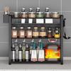 Modern 2-Tier Kitchen Countertop Spice & Utensil Rack
