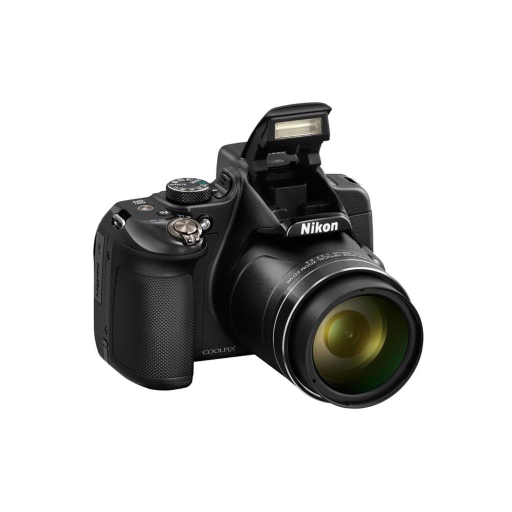 [Refurbished] Nikon P600 Digital Camera, 60x Optical Magnification, 16 Megapixels, Black, P600BK