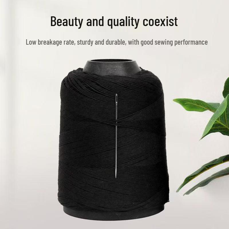 Hand-Sewn Quilt Thread: Black, White, and Red Household Sewing, Needlework, Thick Cotton & Polyester Thread