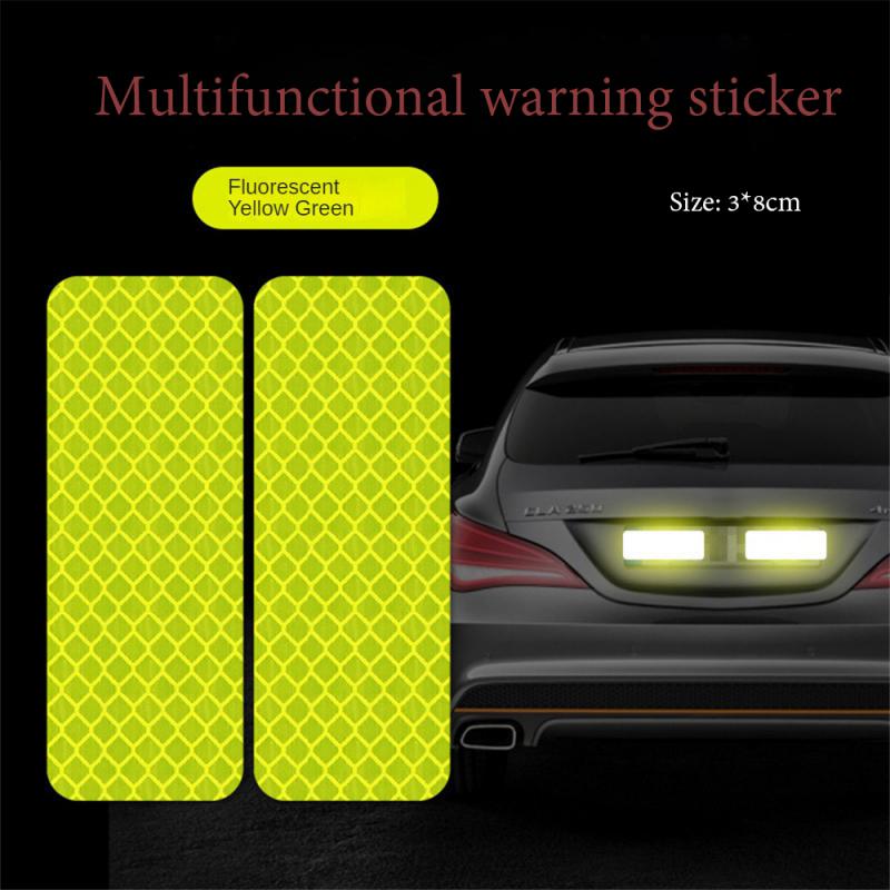 Car Bumper Reflective Stickers Reflective Warning Strip Secure Reflector Stickers Decals