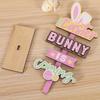 Natural Wood Easters Decoration Bookshelf Display Ornament Easters Charm Decors Suitable for Living Room Dining Table
