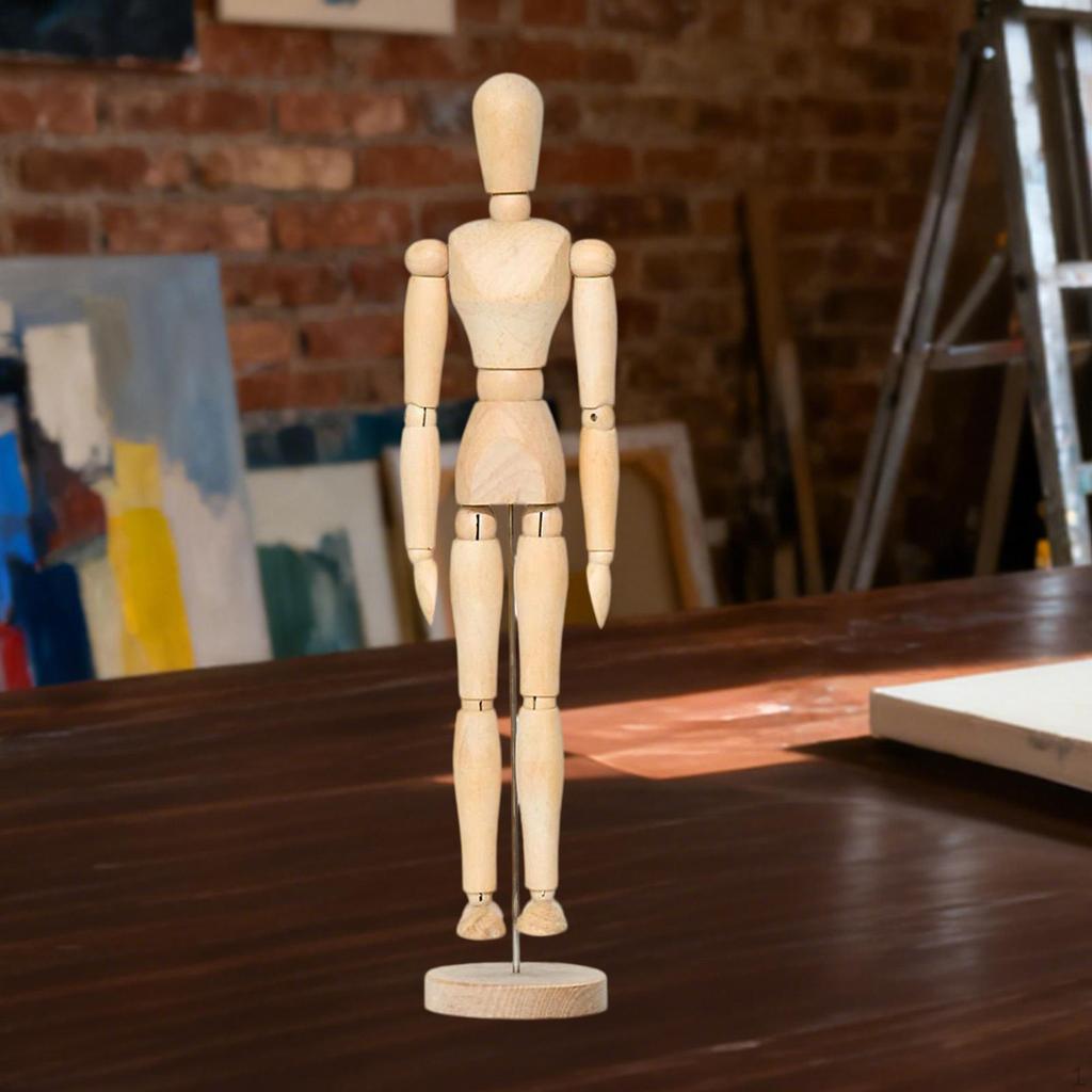Künstler Holzmannequin Bewegliche Ornament Animator Illustratoren Flexibler Körper 13,5cmx4cm