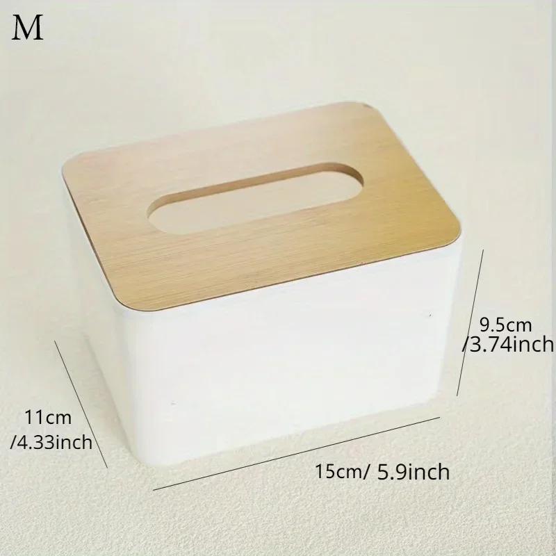 

1 шт. японская простая деревянная пластиковая домашняя коробка для салфеток, ящик для автомобиля, съемный настольный органайзер для салфеток